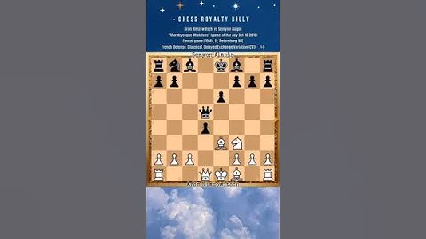 How to play chess: Aron Nimzowitsch vs Semyon Alapin | Casual game 1914 #chessroyaltybilly #shorts