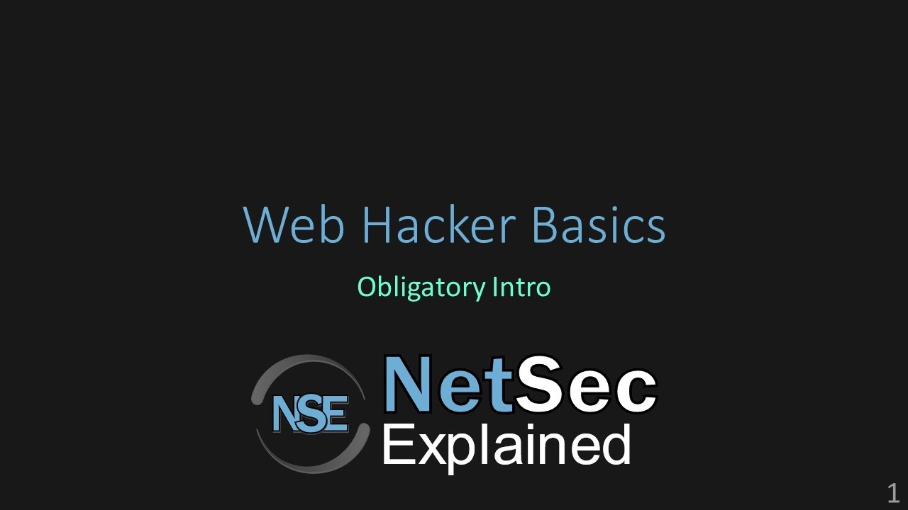 Web Hacker Basics 00 (Intro) - YouTube