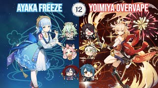 NEW Spiral Abyss 4.0 - Ayaka Freeze x Yoimiya Overvape Full Star Clear Ft: Mona Beidou