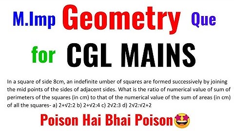 M.Imp Geometry Question for SSC CGL MAINS 2019 by Rohit Tripathi