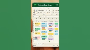 Kanban Board   #exceltemplate #projectmanagement #exceltips #excel #kanbanboard #business