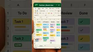 Kanban Board   #exceltemplate #projectmanagement #exceltips #excel #kanbanboard #business