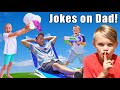 Sneaky Jokes On Our Dad! (And Spying!) Kids Fun TV