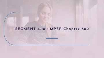 Wysebridge Patent Bar Review: MPEP Chapter 800