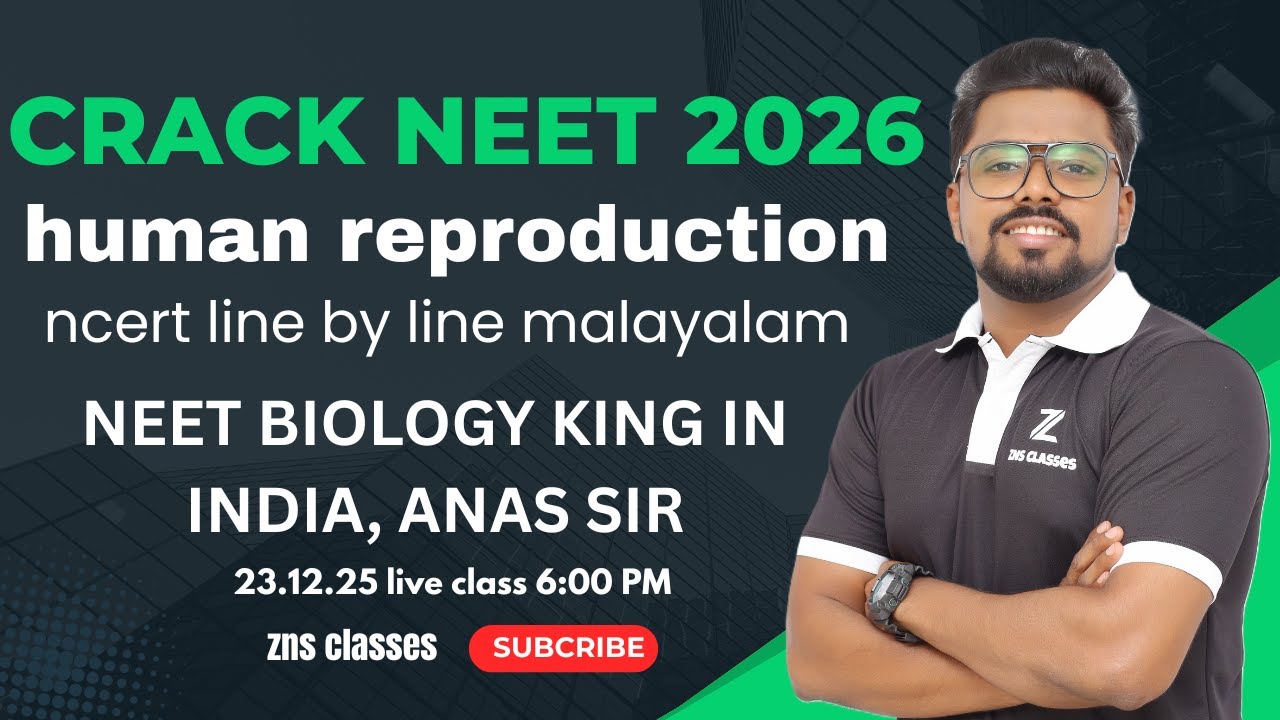 human reproduction ncert line by line malayalam part 2 - YouTube