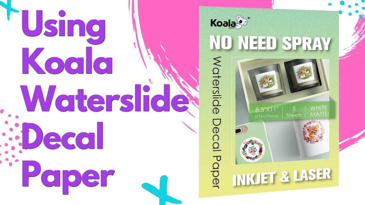 10 Sheet Koala Inkjet Clear Waterslide Decal Paper GOLD 8.5X11 DIY Tumbler  Decor