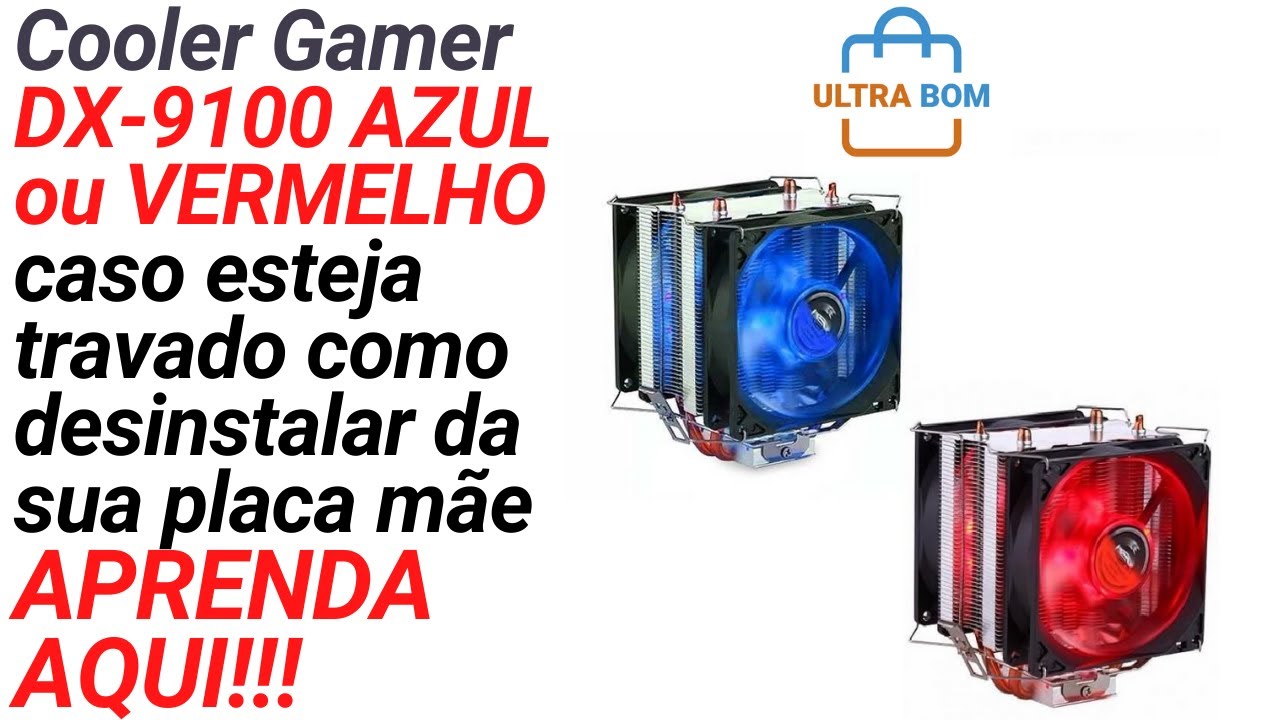 Como desinstalar Cooler DEX DX 9100 travado na sua placa mãe base original do cooler