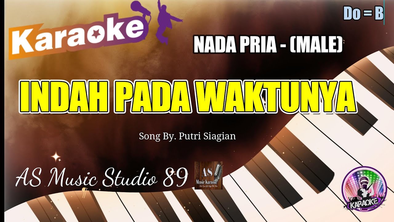 INDAH PADA WAKTUNYA - KARAOKE  ROHANI KRISTEN  || NADA PRIA (MALE ) Do = B