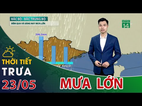 Video Thời tiết trưa, chiều 23/05/2022: Bắc bộ và Bắc Trung... - youtube