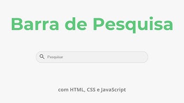 Criando uma Barra de Pesquisa com HTML, CSS e JavaScript