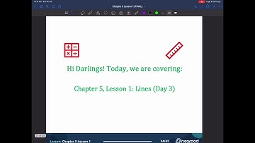 Chapter 5, Lesson 1: Lines (Day 3)
