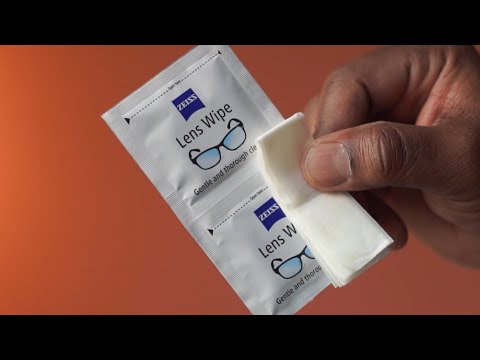 This works! Zeiss Pre-Moistened Lens Cleaning Wipes