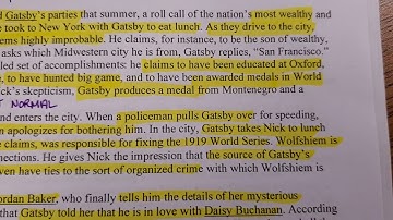 Great Gatsby Ch 4 summary video