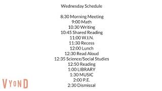Mr. Ratburns 3Rd Grade Daily Cl Schedule