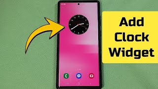 How to add clock widget on home screen for Samsung Galaxy Android 13 phone screenshot 4