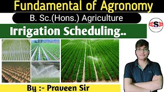 Irrigation Schedule // Agronomy // Irrigation // ICAR 🎯🎯