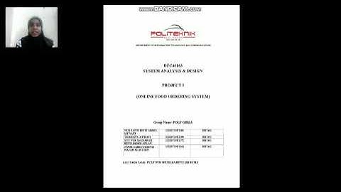 Presentation Project SAD - Online food ordering system