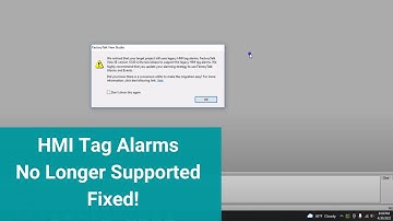 FactoryTalk View Studio HMI Tag Alarms No Longer Supported  | Quick Fix