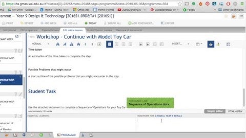 Adding a Lesson to SEQTA