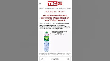 Welches Wasser wird bei Netto zurückgerufen?