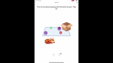 Easy Game - Brain Test Level 64 - The cat has been playing with the balls of yarn. Tidy up