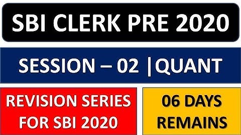 SBI CLERK PRE 2020 QUANT REVISION SESSION - 2 || BAR GRAPH DI, ARITHMETIC & SIMPLIFICATION