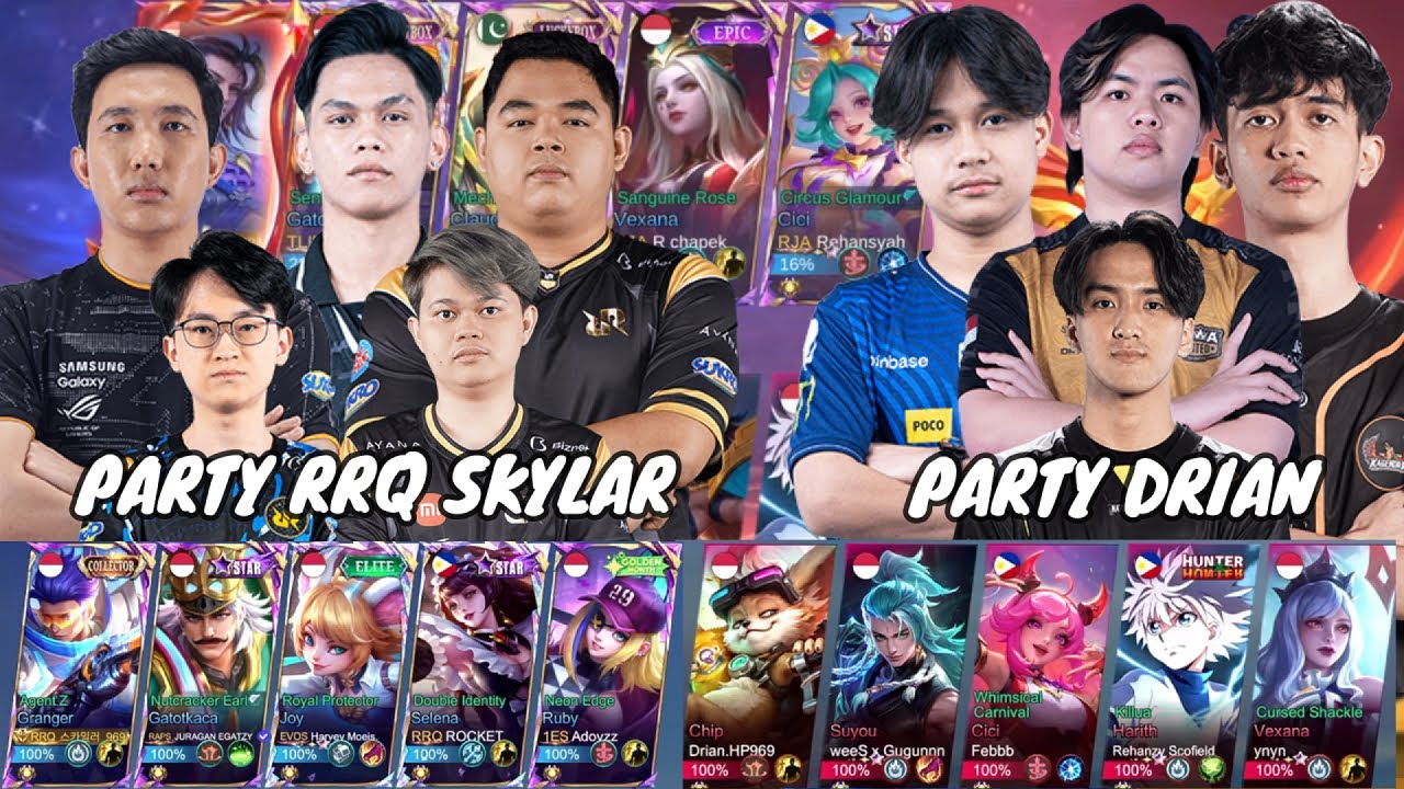 PARTY RRQ SKYLAR VS DRIAN | LEMON SELENA SKYLAR GRANGGER R7 RUBY