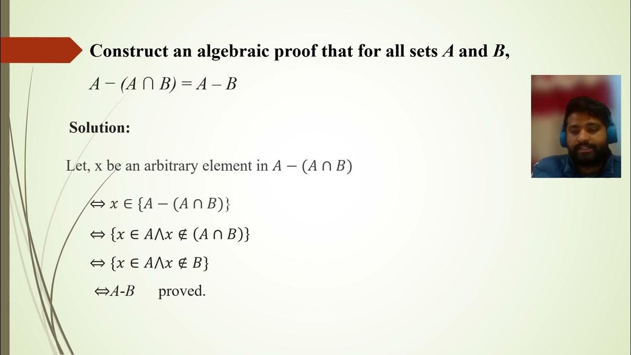 Demorgans law in sets and some function Questions - YouTube
