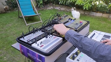 Outdoor jam - Arturia Keystep pro + 4 Korg Volcas