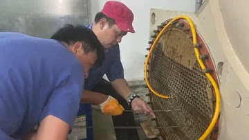 Kỹ thuật xúc rửa bình ngưng chiller