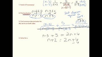 Unit 5 Solving Rational Equations