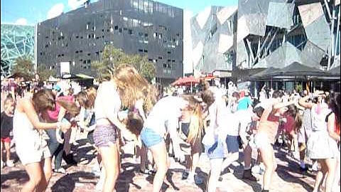 Simunye Project Flashmob Federation Square