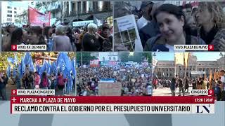 Reclamo contra el gobierno por el presupuesto universitario; marcha a Plaza de Mayo