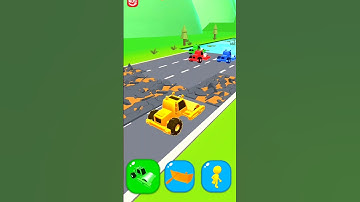 #shapeshifting funny race gameplay #racing road roller #gaming