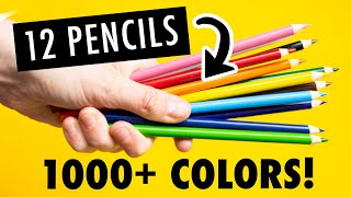 How to Mix 1000+ Colors From 12 Pencils