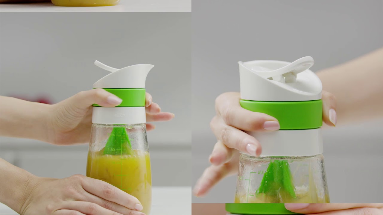 This Little Salad Dressing Shaker + Pourer Is All You Need To