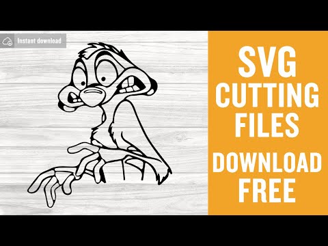 Timon Outline Svg Free Cutting Files for Scan n Cut Instant Download