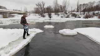 Река Сура в районе Сурска. 29.01.2024 г.