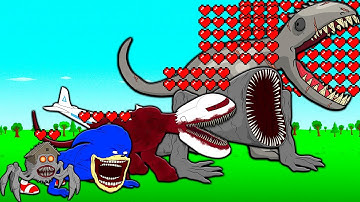 WHICH GIANT MONSTERS IS IMMORTAL 14? BEHEMOTH SEA EATER INFECTED SKY SHIN SONIC HOUSE HEAD Animation