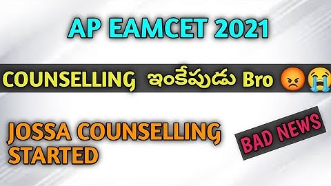 AP EAMCET 2021 COUNSELLING DATES DALAY