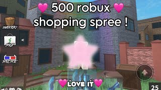 500 robux shopping spree! 🩷 New kawaii aestetic skin! #roblox