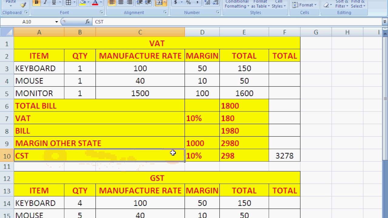 how-to-calculate-gst-excel-in-hindi-youtube