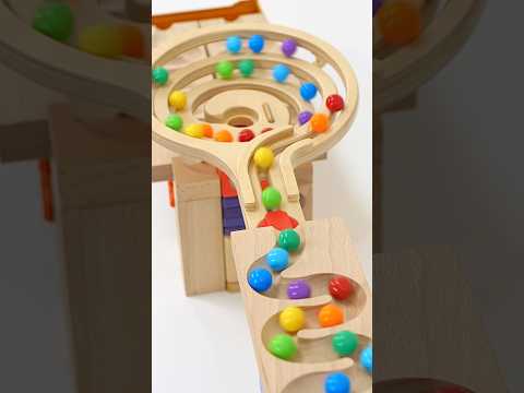 MarbleRun #190 HABA Wooden slope & tornado tracks ASMR #satisfying #asmr #マーブルラン