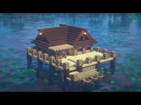 Minecraft | How to build a survival wooden house on the water