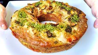 CIAMBELLA SOFFICISSIMA AL PESTO pronta in 5 minuti SAVORY PESTO CAKE