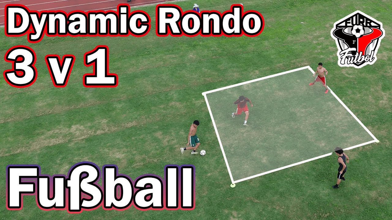 Dynamic Rondo - 3 vs 1 - Rondo-Fußballübung - YouTube