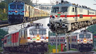 High Speed Train Videos Of Powerful ELECTRIC TRAINS AT Full SPEED | Indian Railways Trains