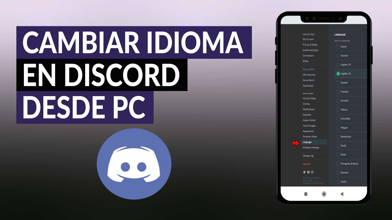 Como Cambiar Idioma En Discord Desde El Pc Configurar Preferencias Youtube