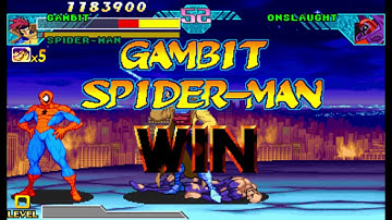 Marvel vs Capcom 1 ( Arcade ) - Spider-man / Gambit Playthrough ( Apr 3, 2017 )