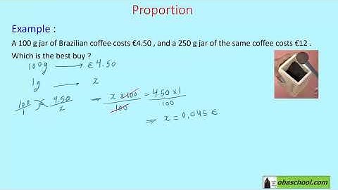Proportions and Graphs   1.2 Direct Proportion - Proportion Example 1